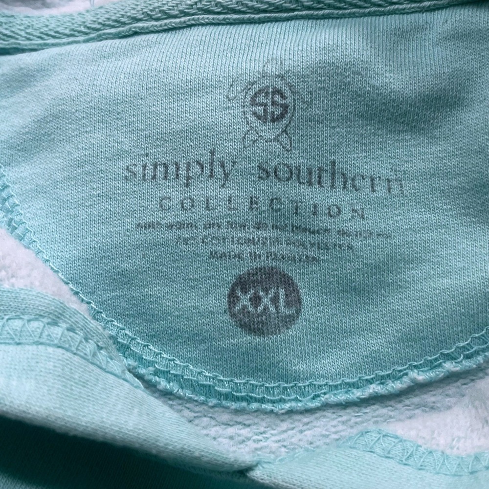 Simply‎ Southern Light Aqua Southwestern Aztec Paisley Pull Over Hoodie Size XXL - Picture 5 of 5